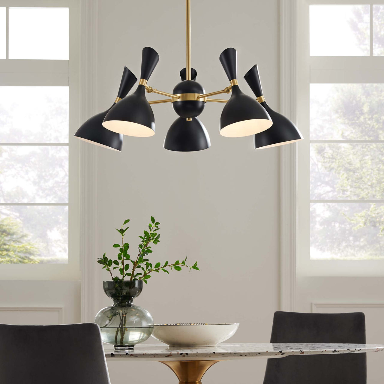 Bouquet Pendant Chandelier, Black