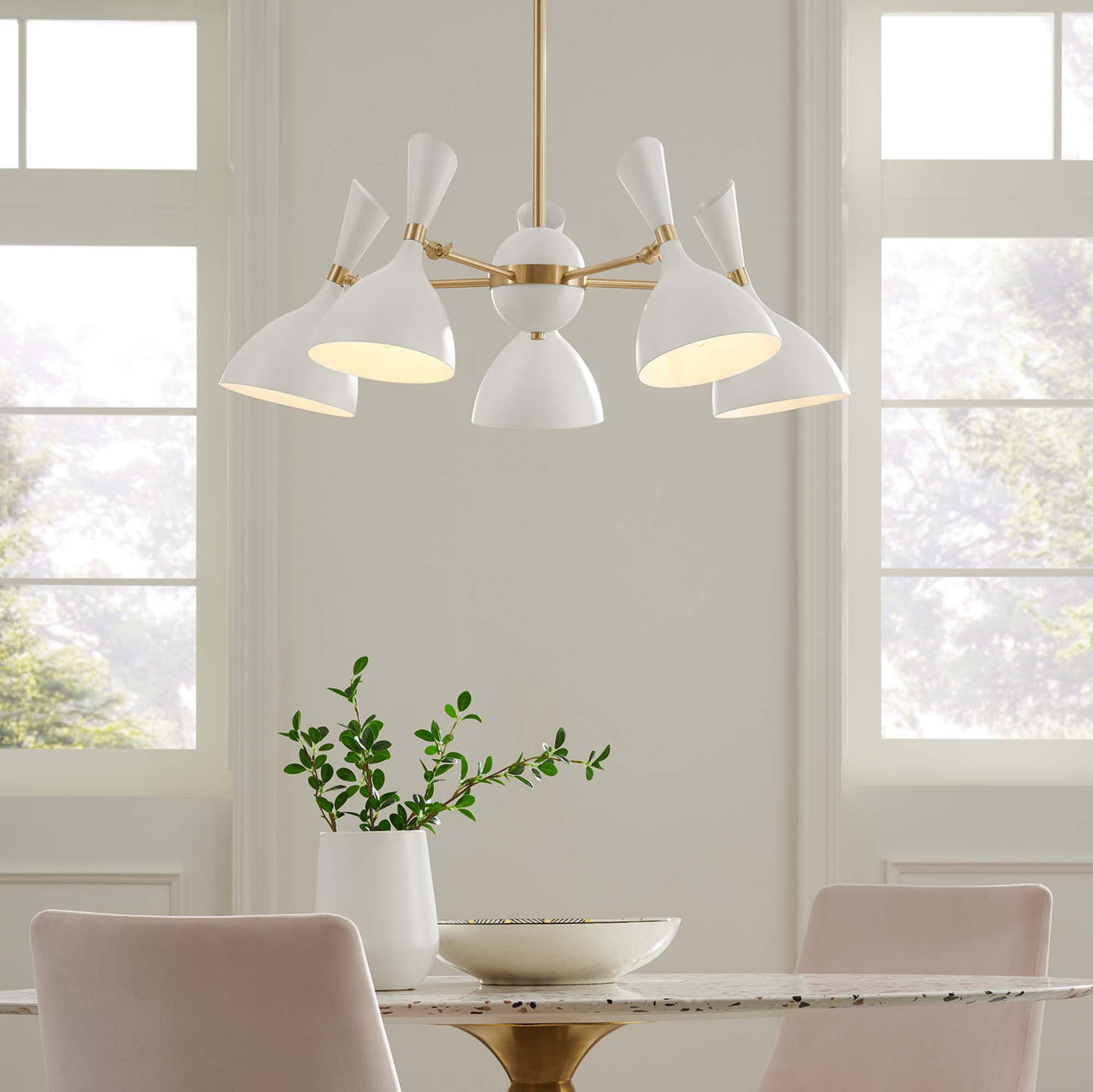 Bouquet Pendant Chandelier, White