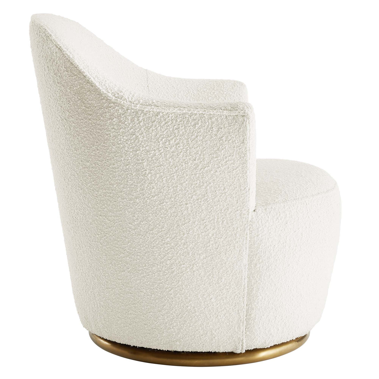 Miravelle Boucle Swivel Chair, White