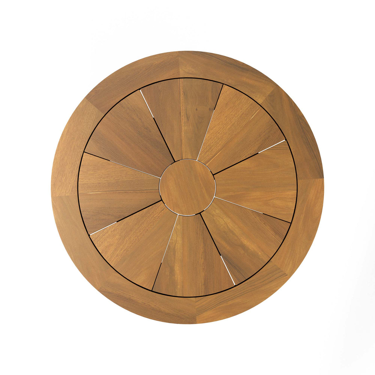 Pasture Alfresco Teak Dining Table, Natural Wood & Taupe