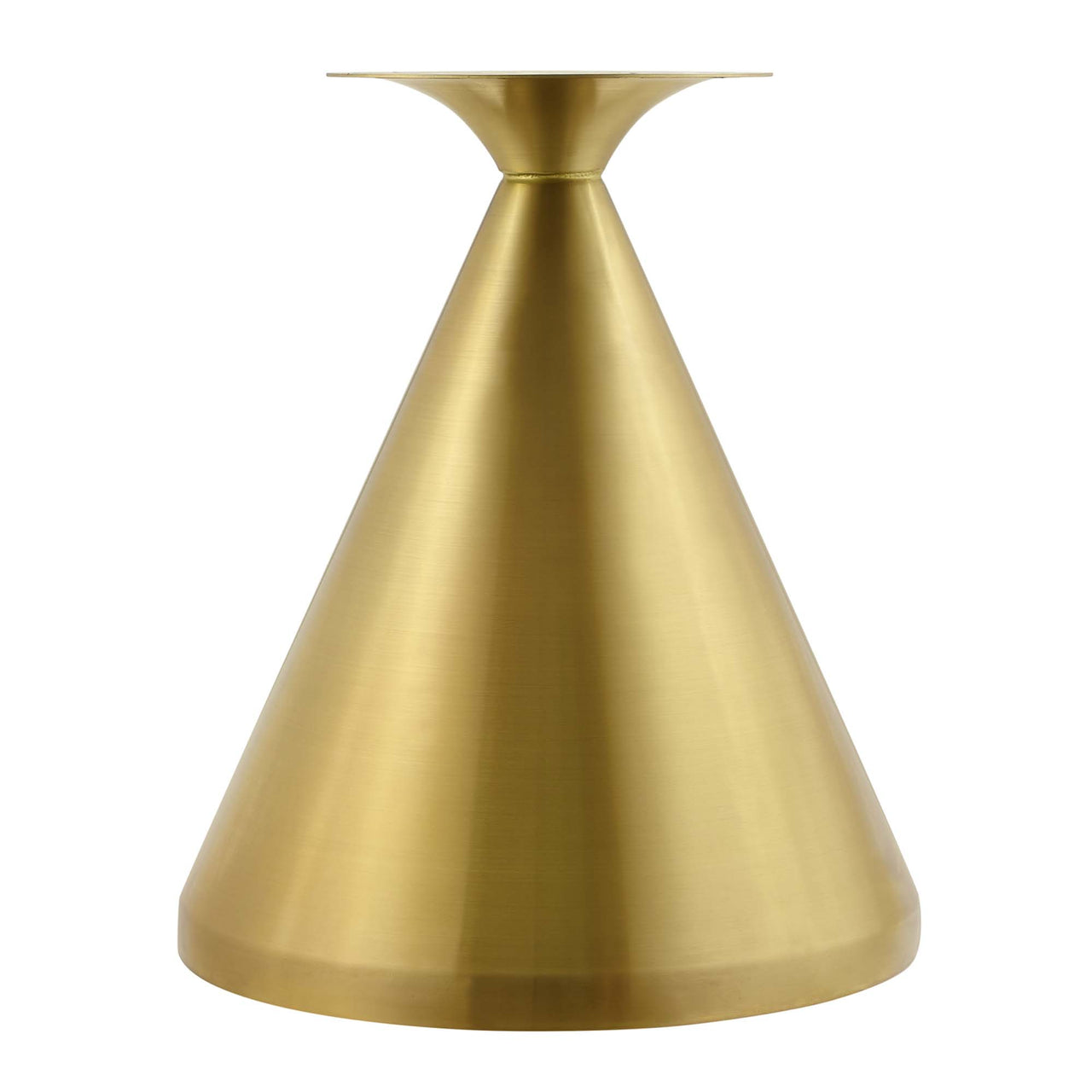 Solari Pedestal Round Dining Table, Medium, Gold & White