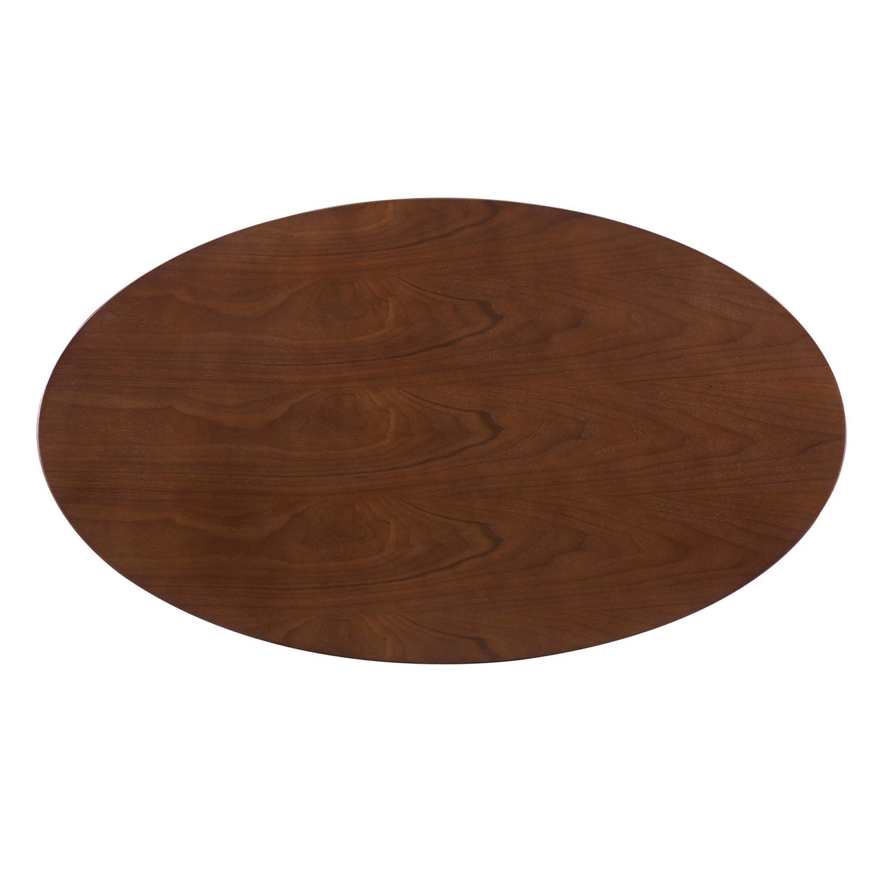 Solari Pedestal Oval Dining Table, Small, Gold & Walnut