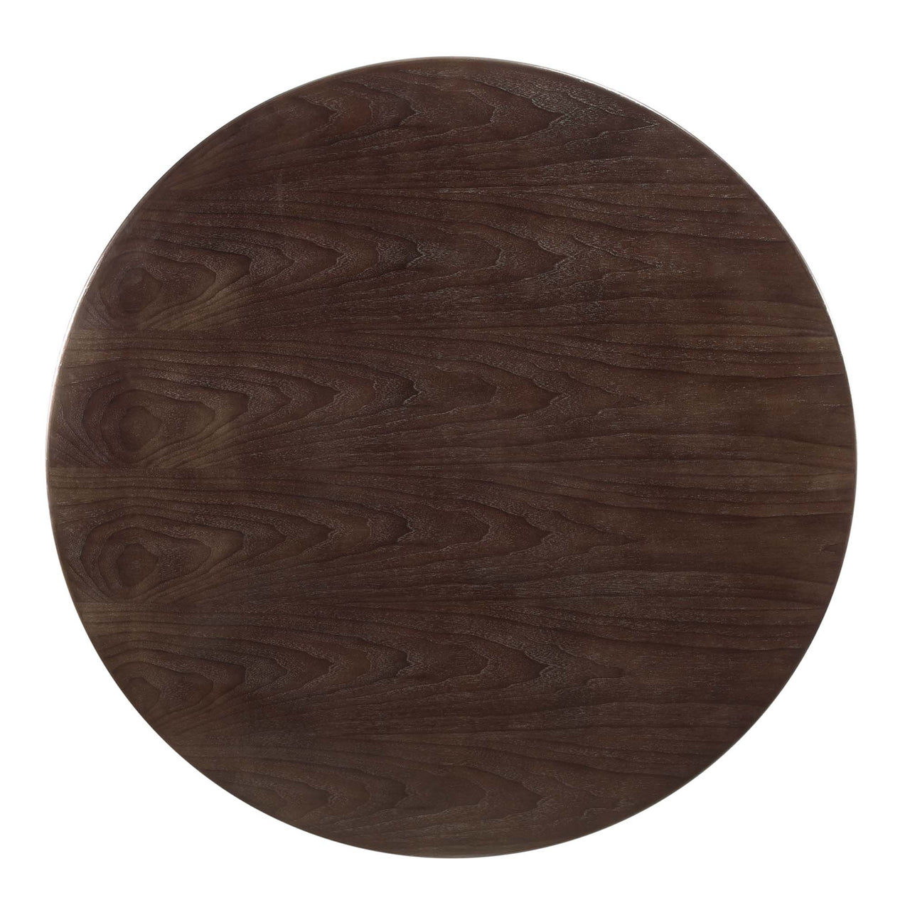 Solari Pedestal Round Dining Table, Large, Gold & Cherry Walnut