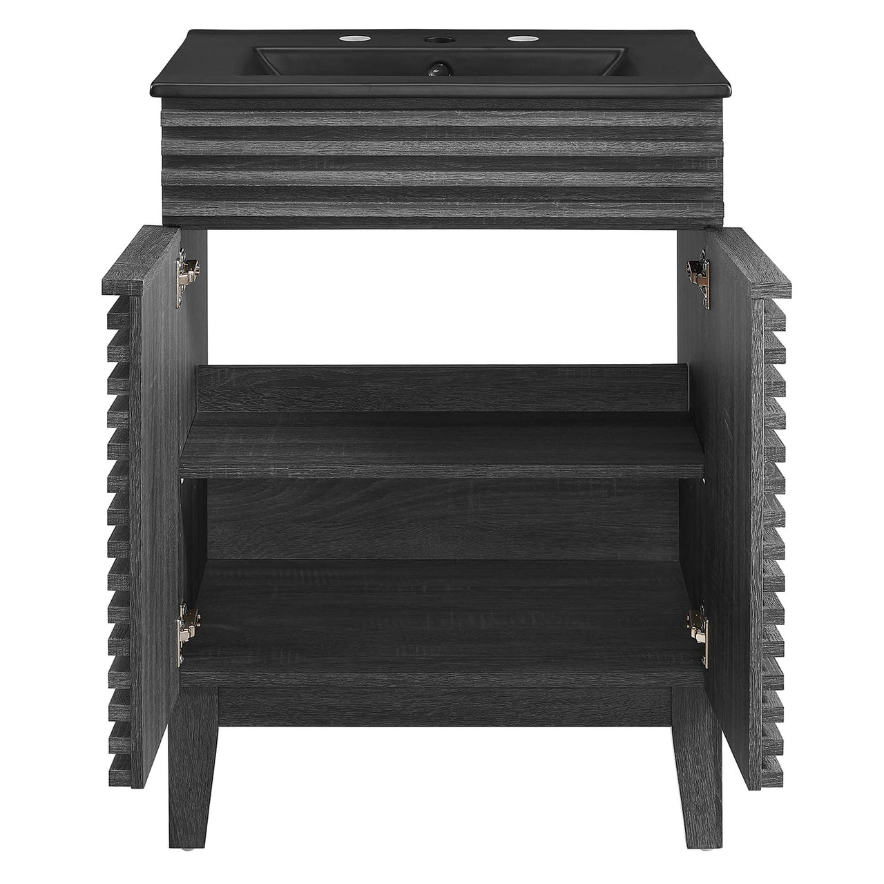 Ventra Vanity Unit, Small, Charcoal & Black