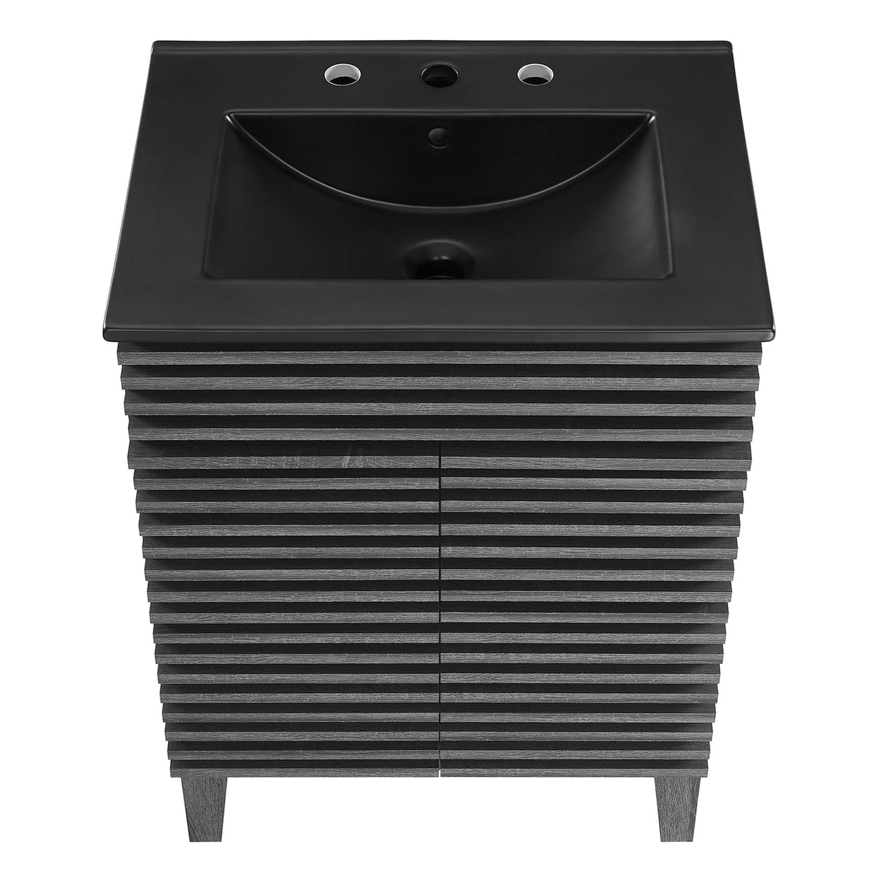 Ventra Vanity Unit, Small, Charcoal & Black