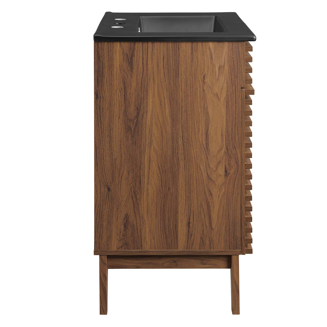 Ventra Vanity Unit, Small, Walnut & Black