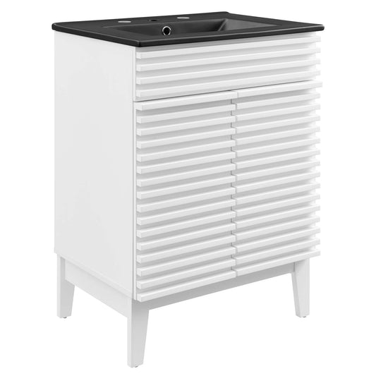 Ventra Vanity Unit, Small, White & Black