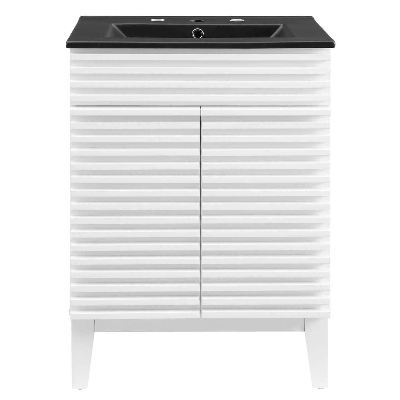 Ventra Vanity Unit, Small, White & Black