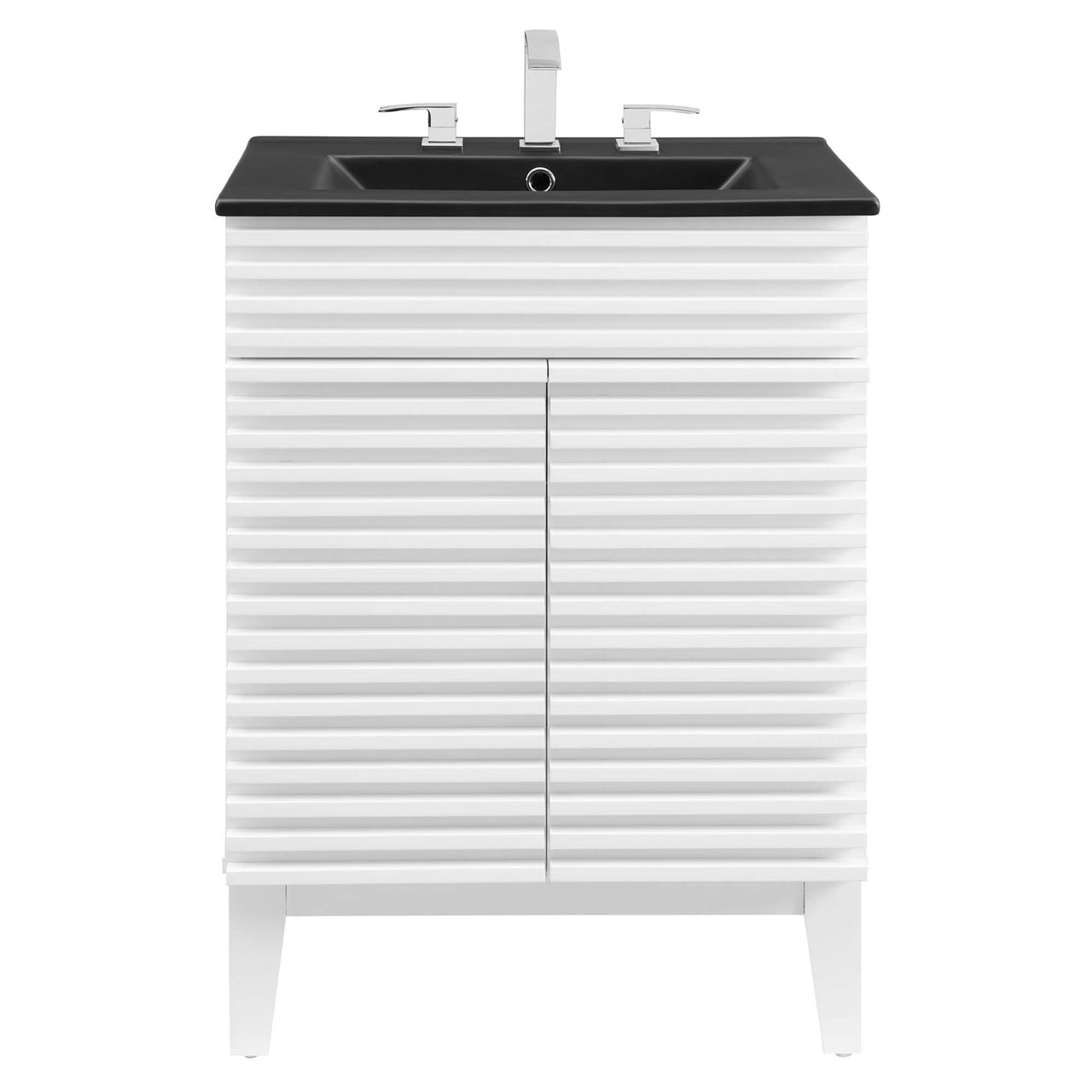 Ventra Vanity Unit, Small, White & Black