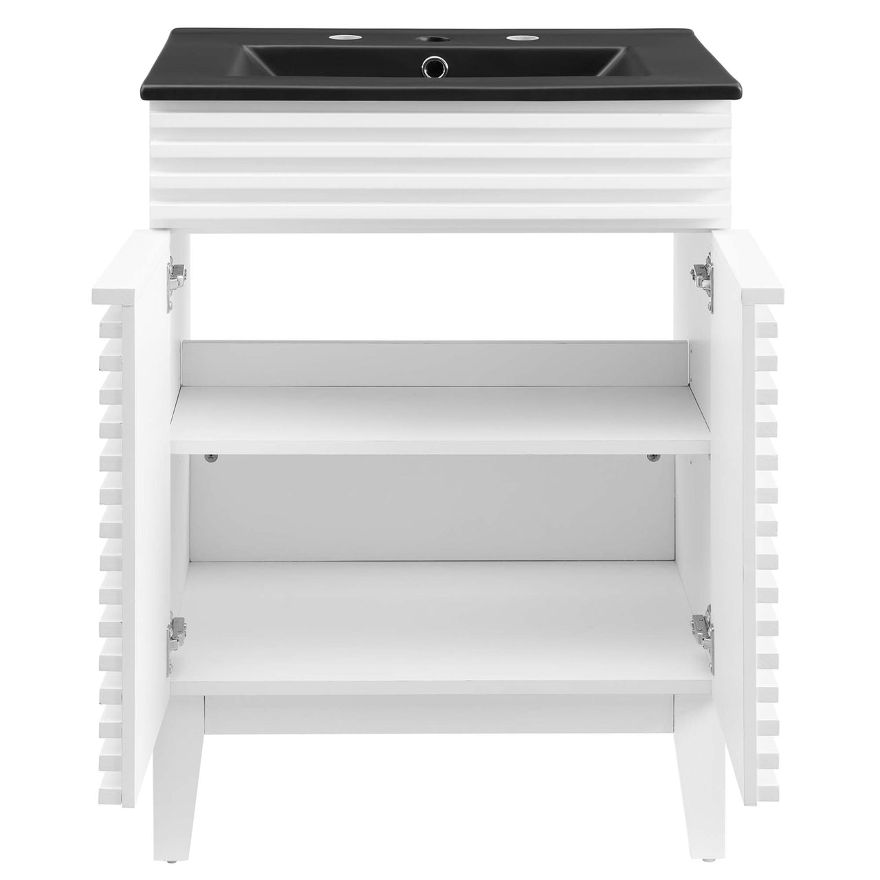 Ventra Vanity Unit, Small, White & Black