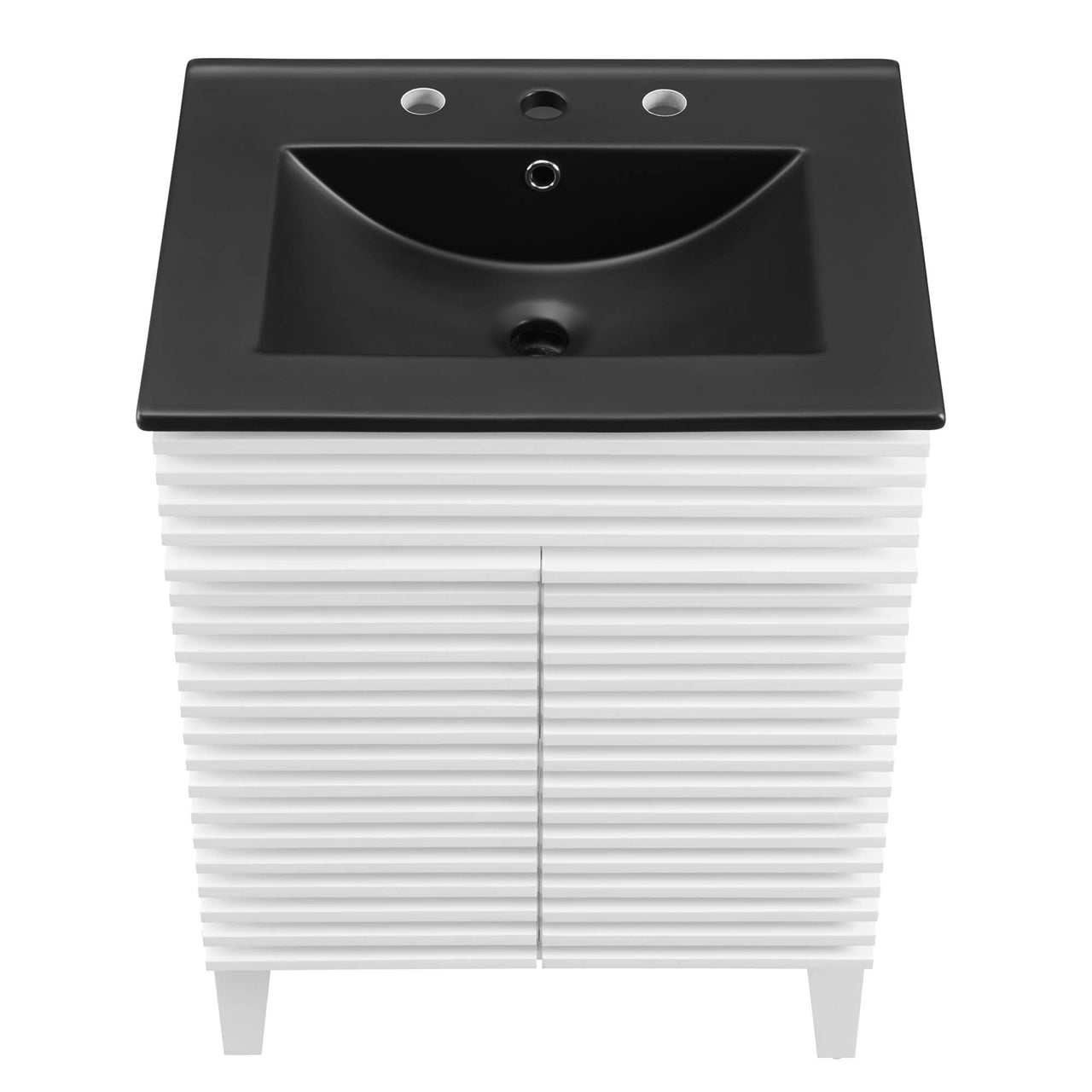 Ventra Vanity Unit, Small, White & Black