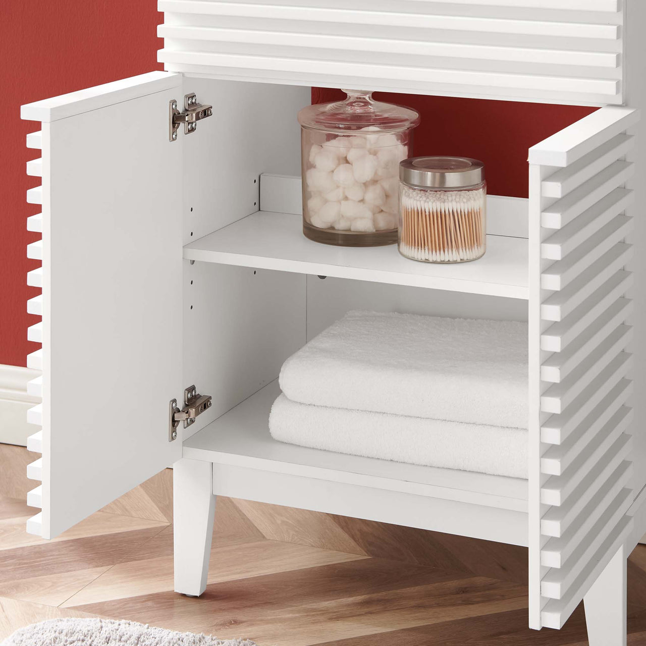 Ventra Vanity Unit, Small, White & Black