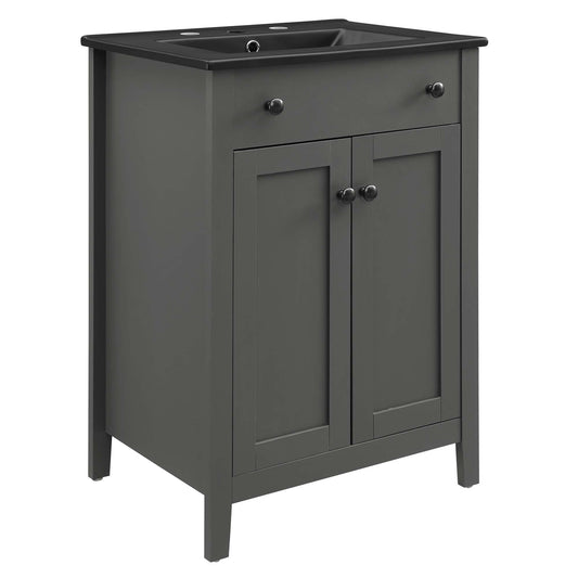 Tucker Vanity Unit, Small, Gray & Black