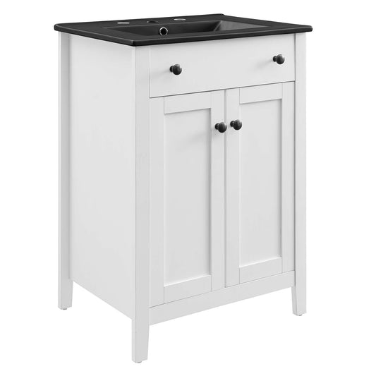 Tucker Vanity Unit, Small, White & Black