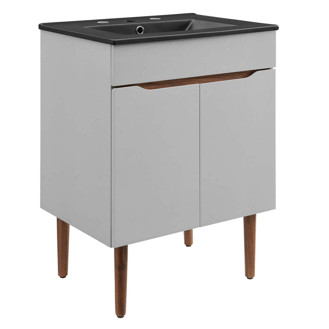 Arwyn Vanity Unit, Small, Gray & Black