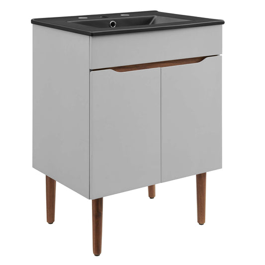 Arwyn Vanity Unit, Small, Gray & Black