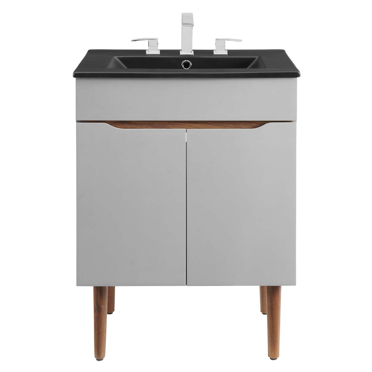 Arwyn Vanity Unit, Small, Gray & Black