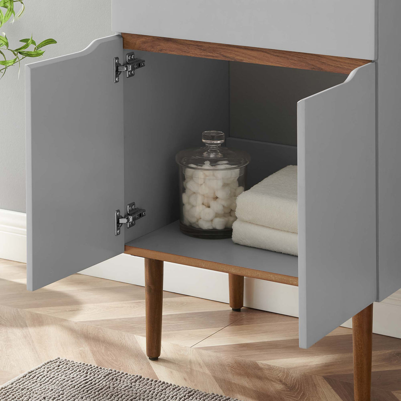 Arwyn Vanity Unit, Small, Gray & Black