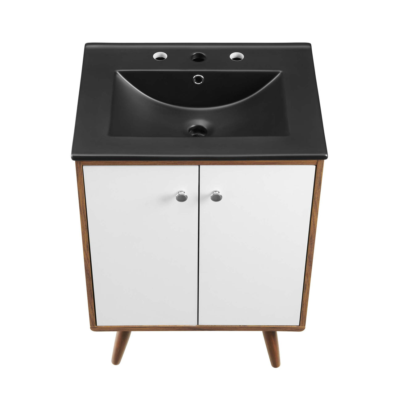 Erisen Vanity Unit, Small, White & Black