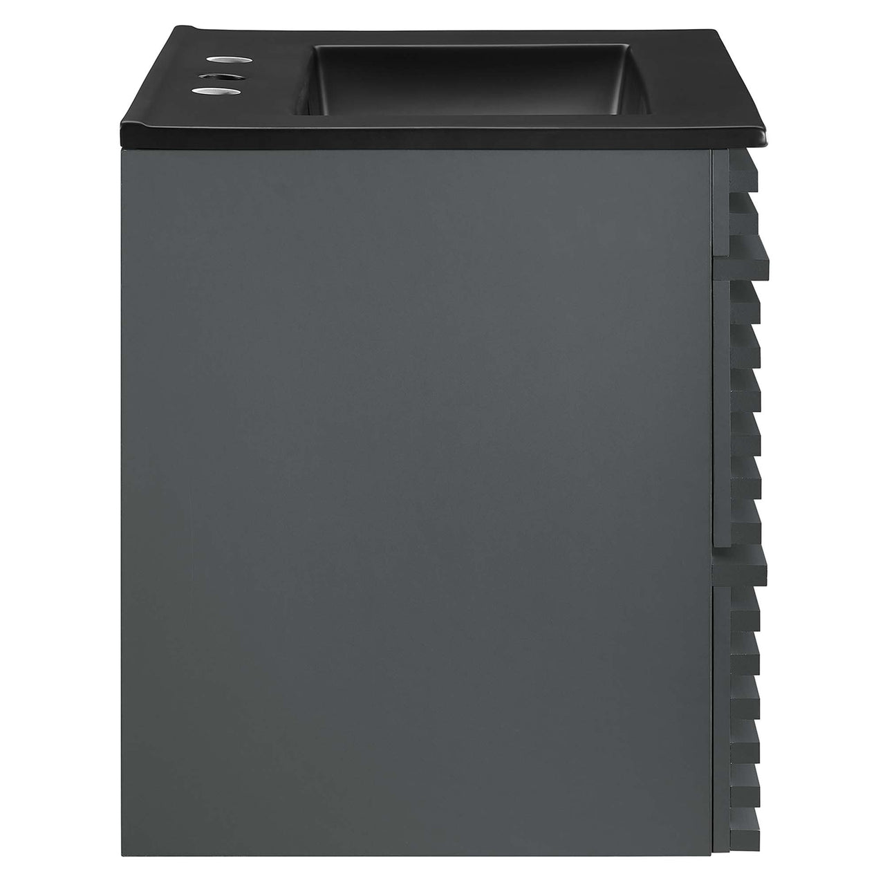 Ventra Floating Vanity Unit, Small, Gray & Black