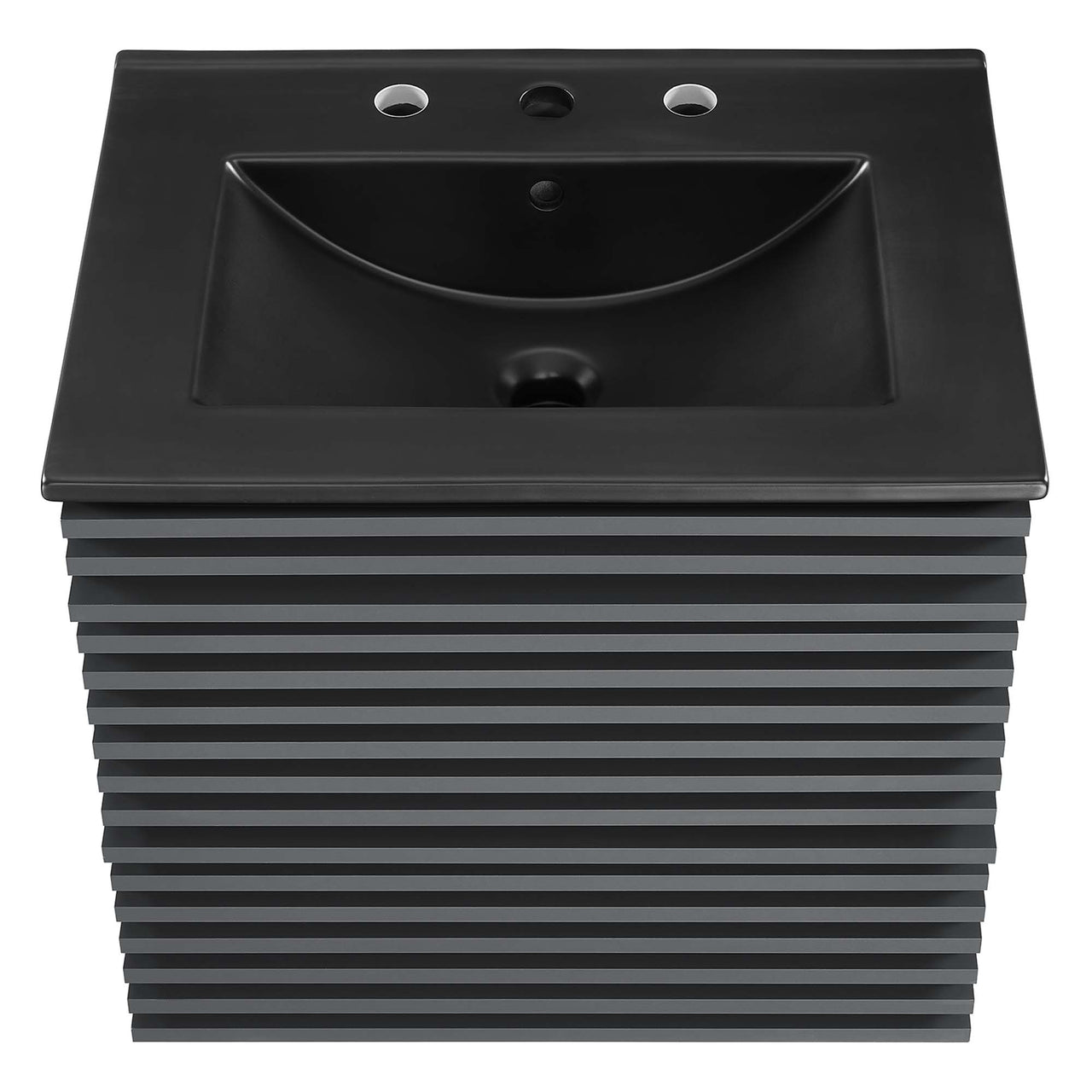 Ventra Floating Vanity Unit, Small, Gray & Black