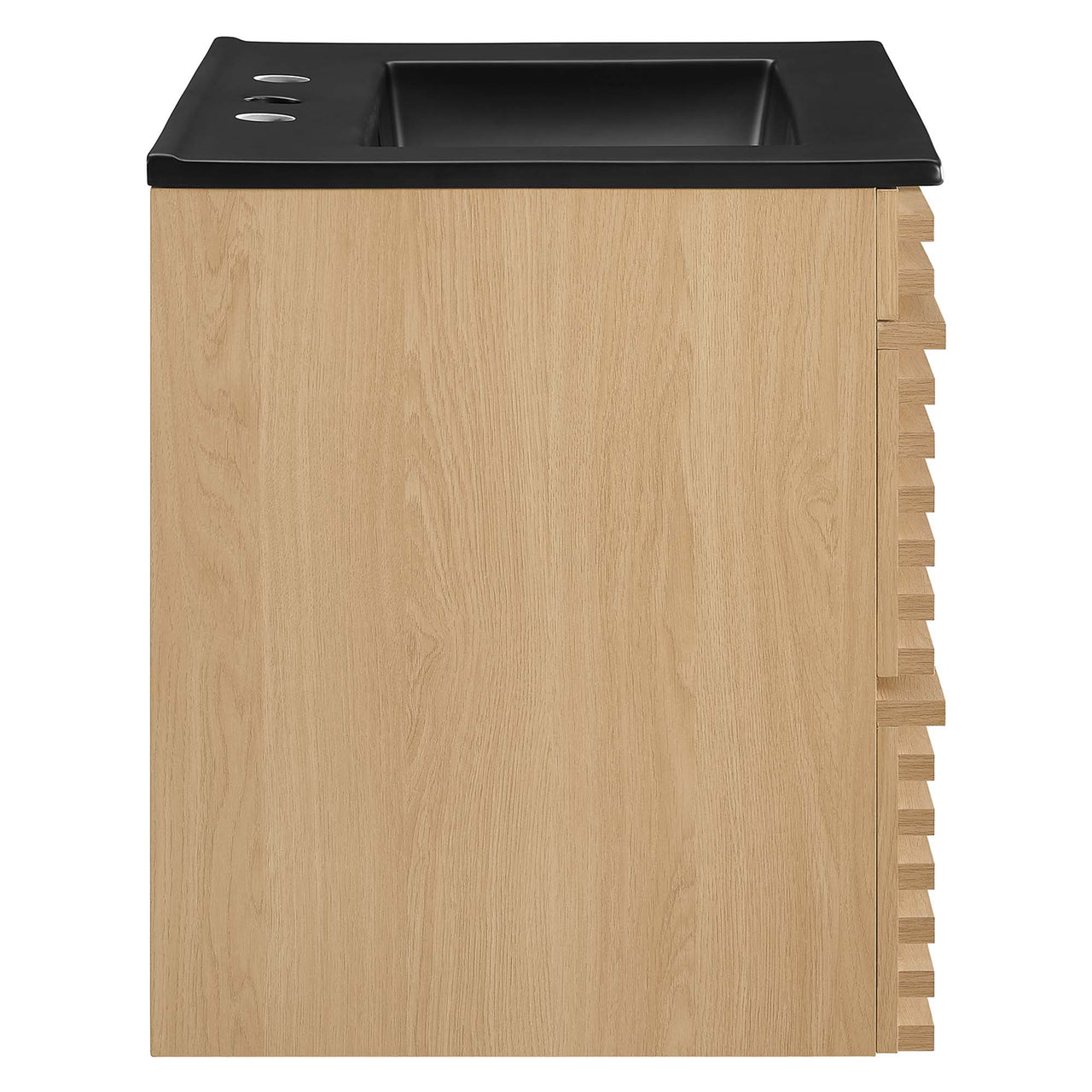 Ventra Floating Vanity Unit, Small, Oak & Black