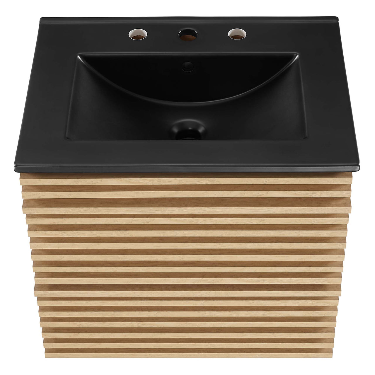 Ventra Floating Vanity Unit, Small, Oak & Black