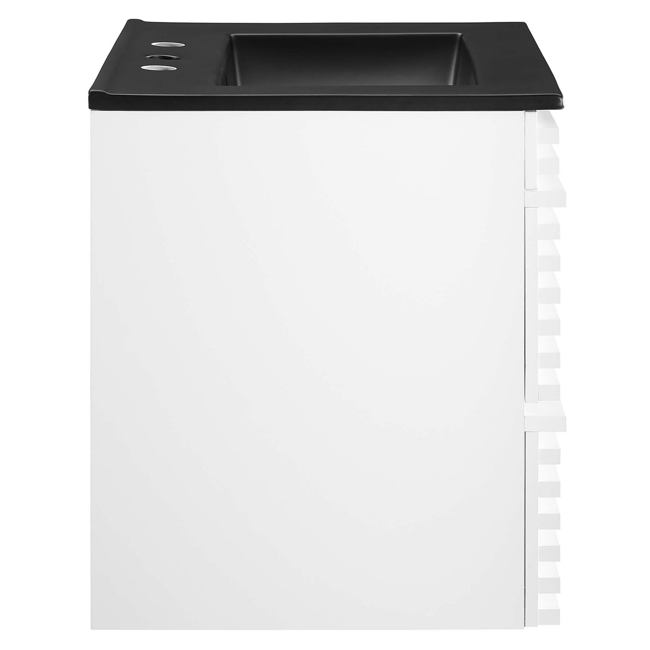 Ventra Floating Vanity Unit, Small, White & Black