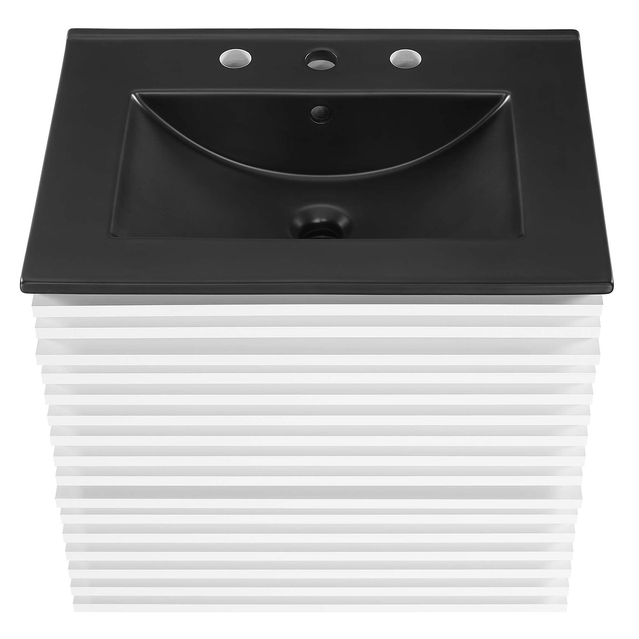 Ventra Floating Vanity Unit, Small, White & Black