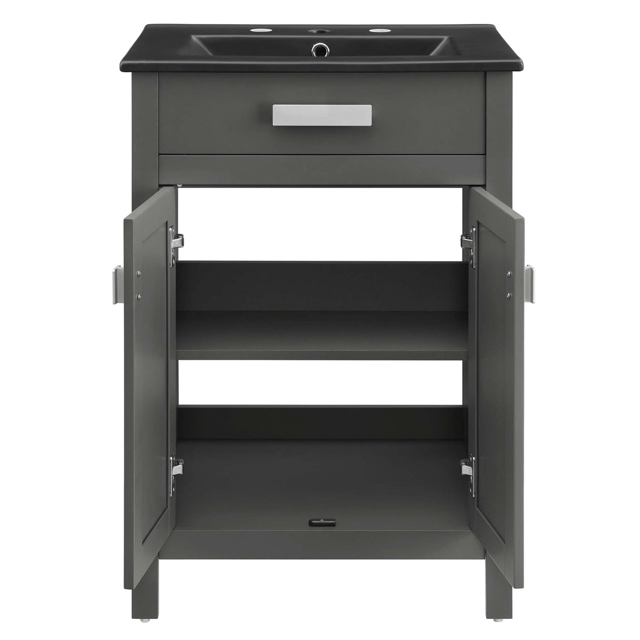 Emereth Vanity Unit, Small, Gray & Black