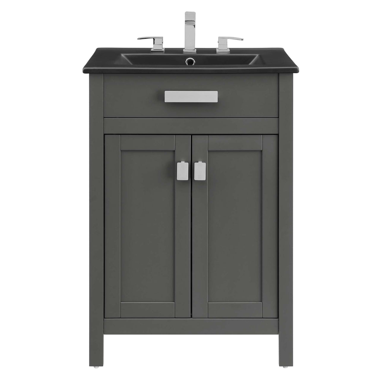 Emereth Vanity Unit, Small, Gray & Black