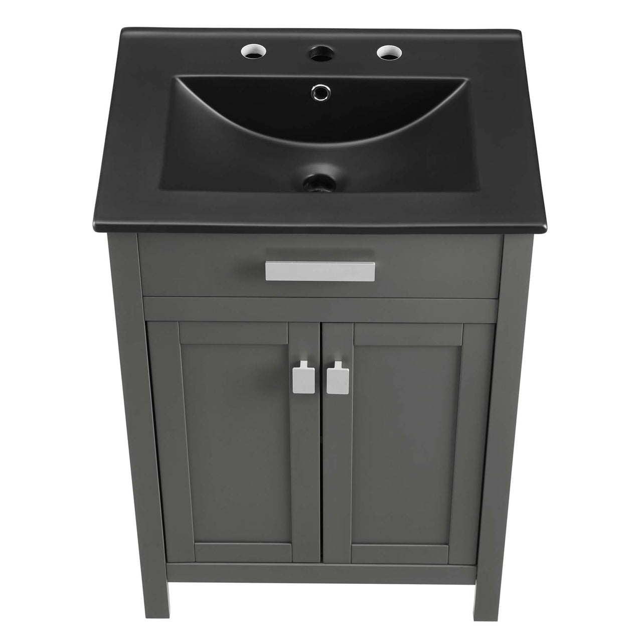 Emereth Vanity Unit, Small, Gray & Black