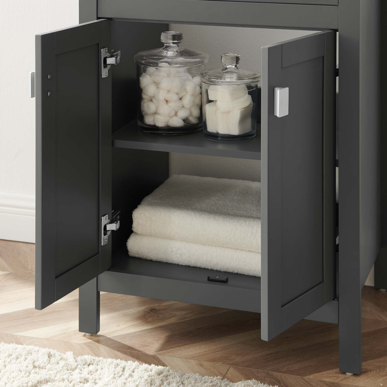 Emereth Vanity Unit, Small, Gray & Black