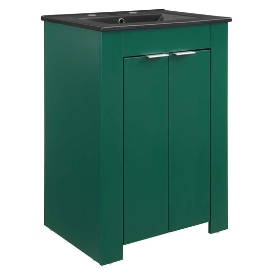 Maveen Vanity Unit, Small, Green & Black