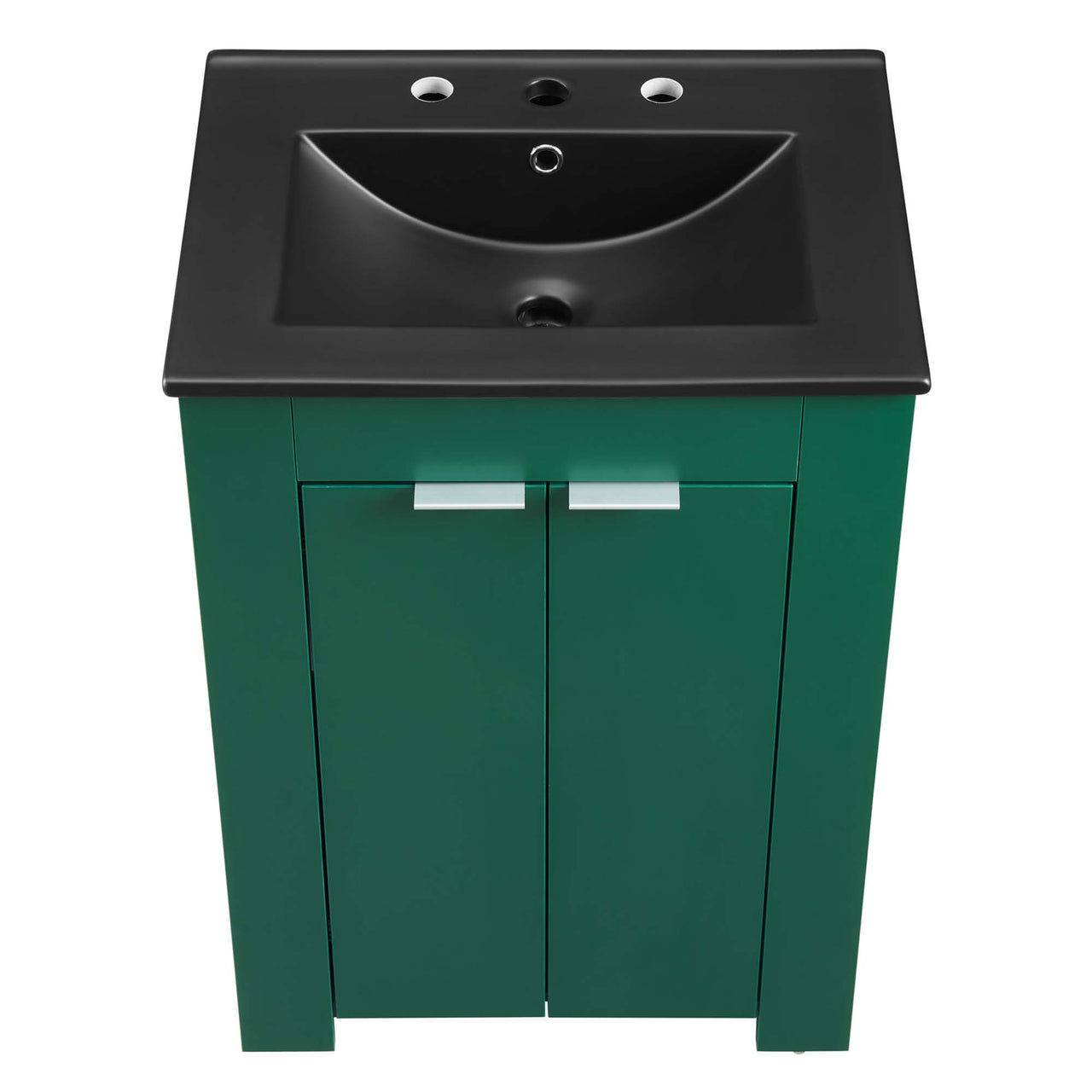 Maveen Vanity Unit, Small, Green & Black