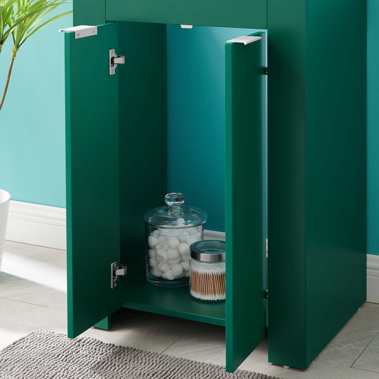 Maveen Vanity Unit, Small, Green & Black