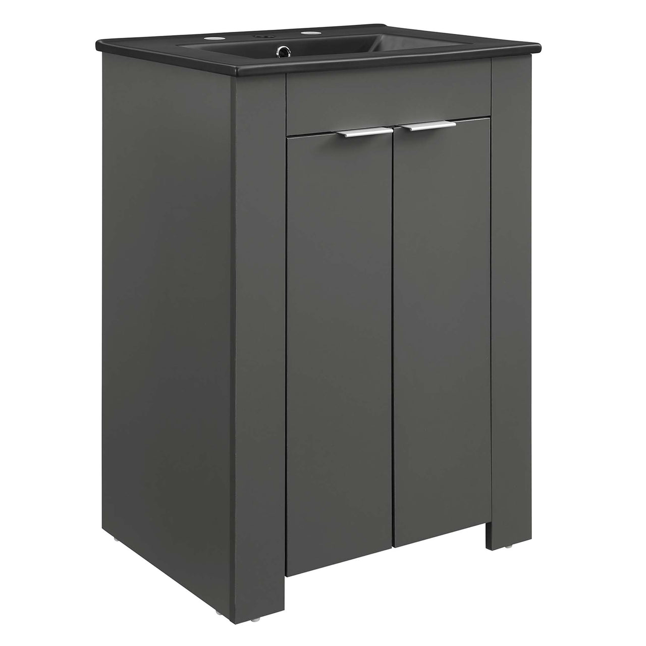 Maveen Vanity Unit, Small, Gray & Black