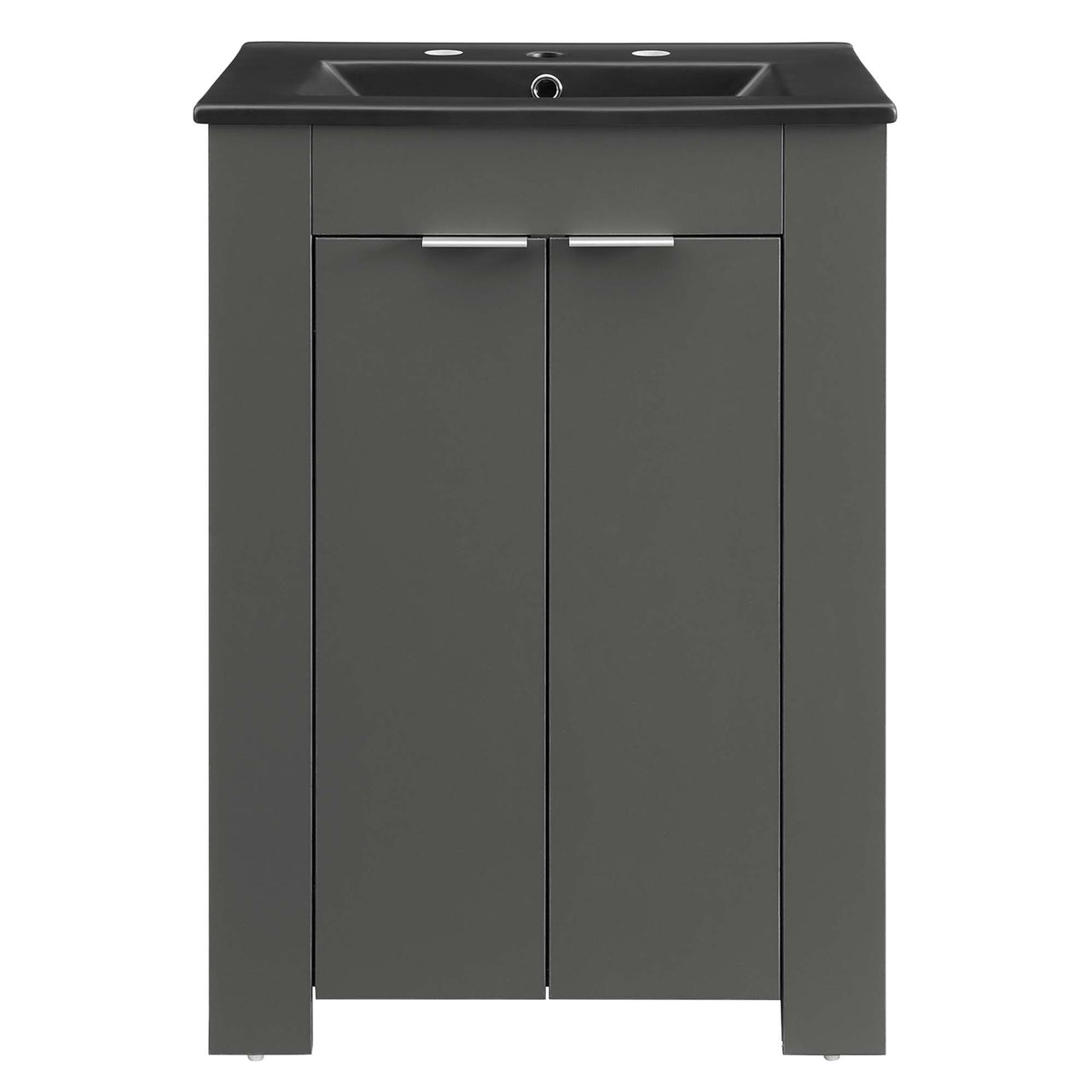 Maveen Vanity Unit, Small, Gray & Black