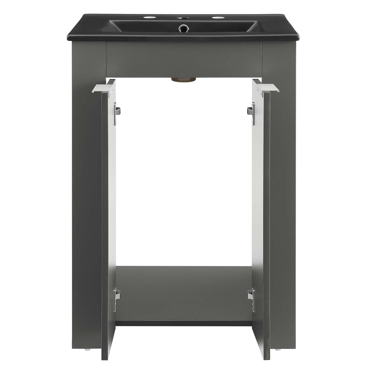 Maveen Vanity Unit, Small, Gray & Black