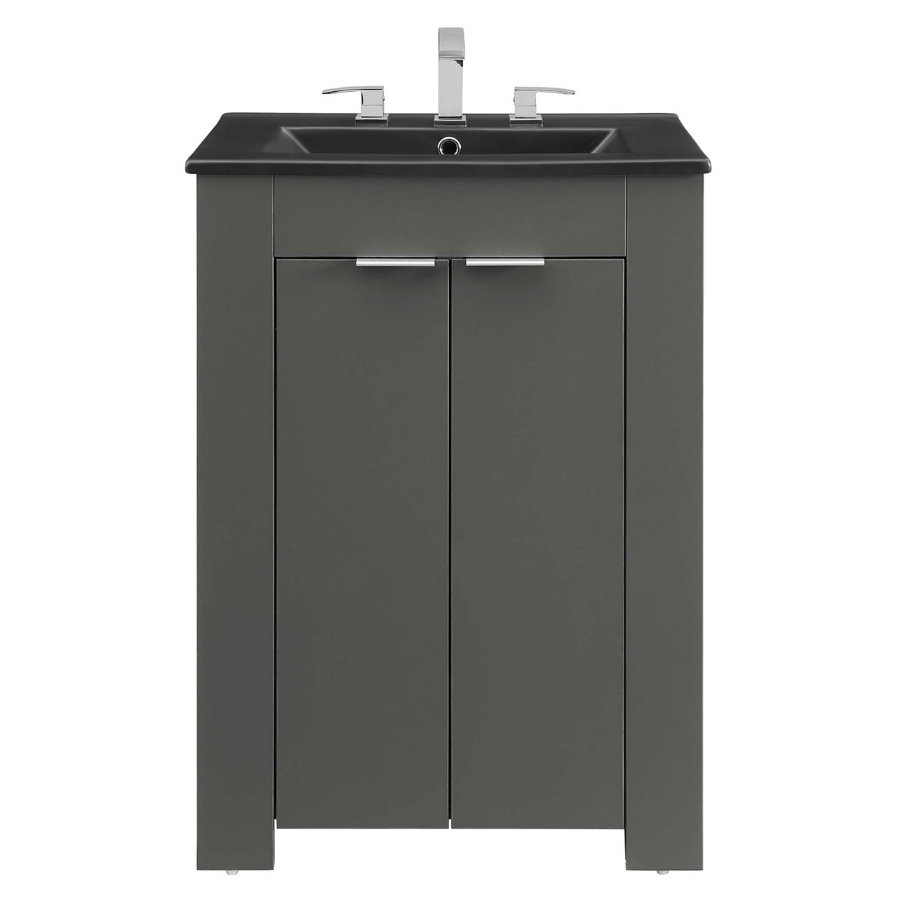 Maveen Vanity Unit, Small, Gray & Black