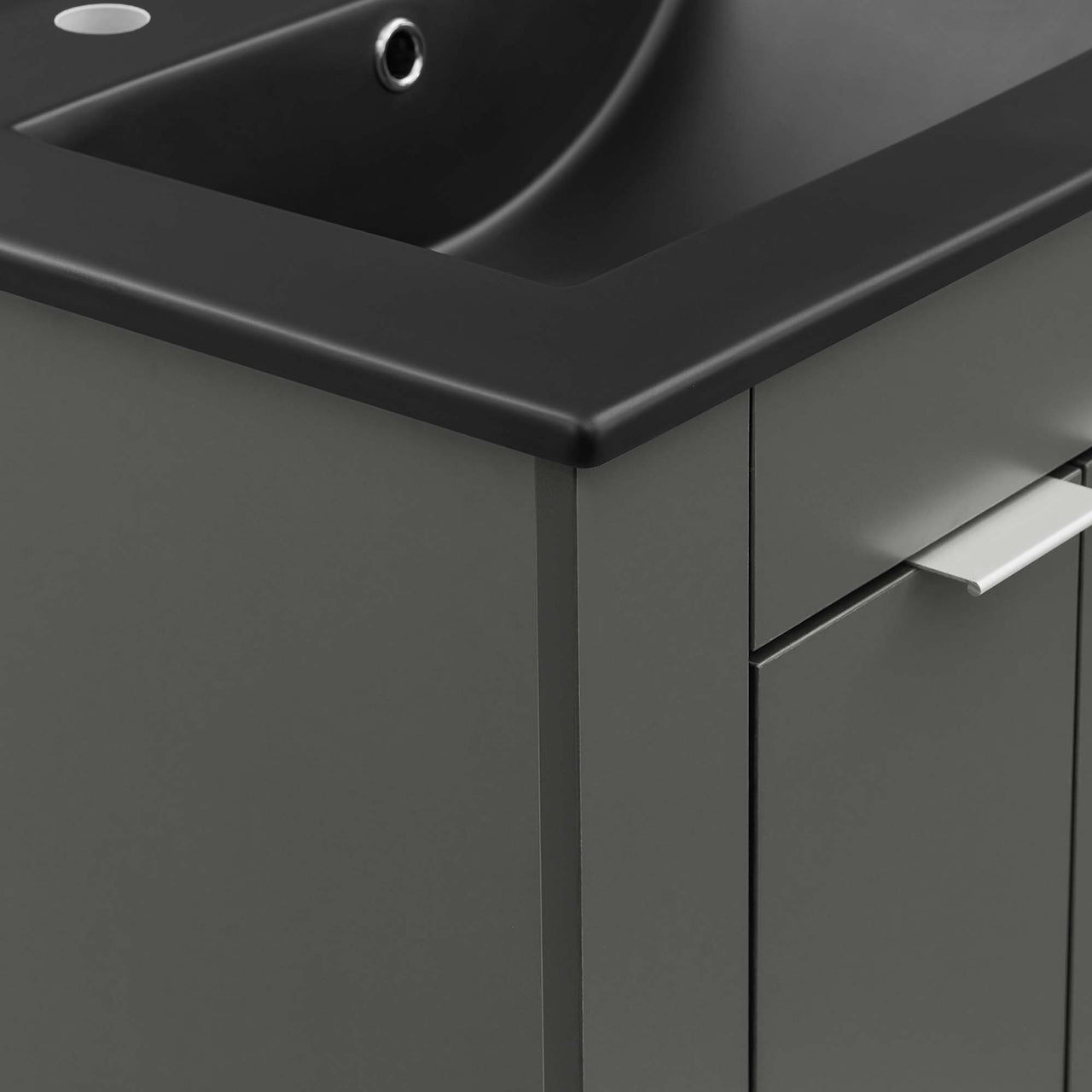 Maveen Vanity Unit, Small, Gray & Black