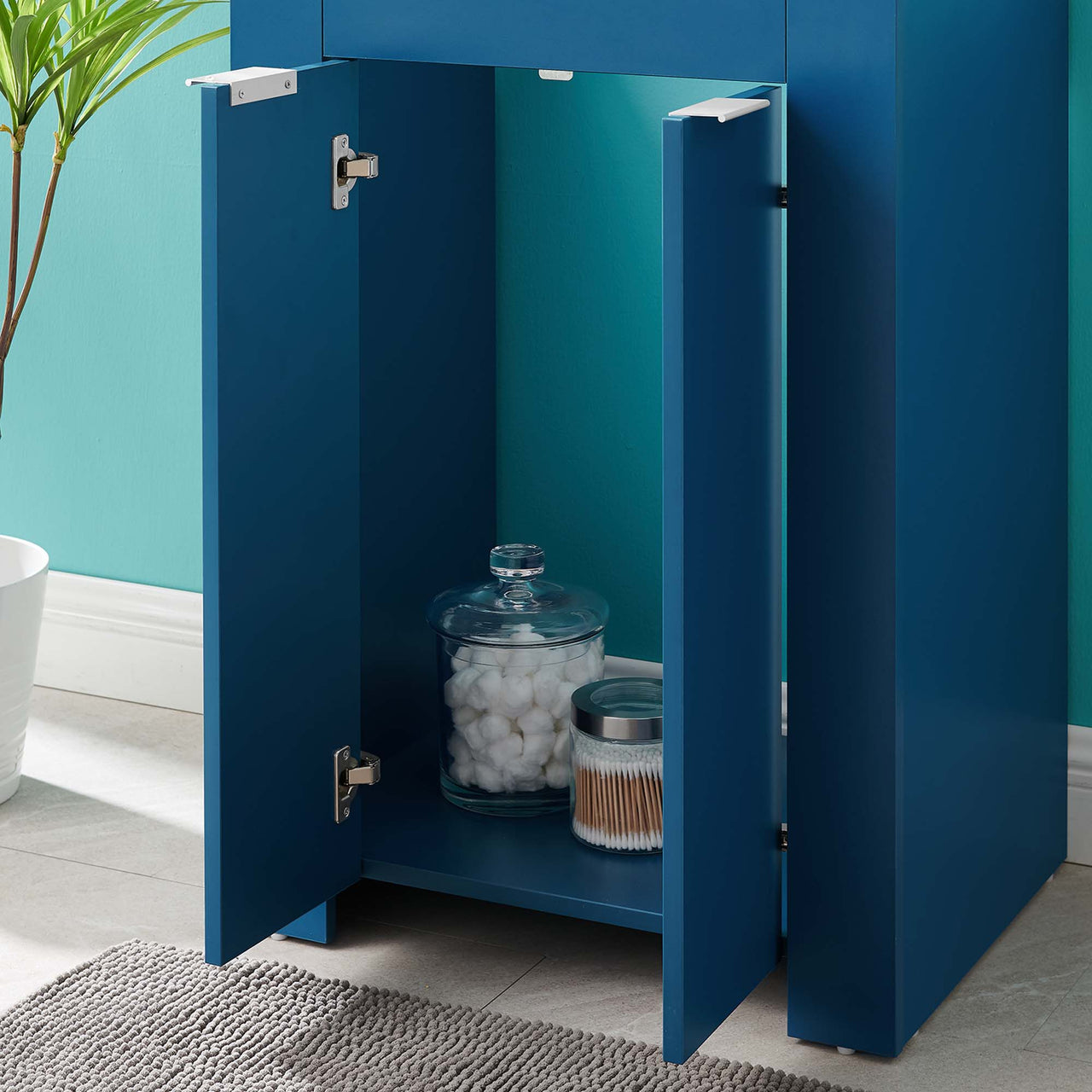 Maveen Vanity Unit, Small, Navy & Black