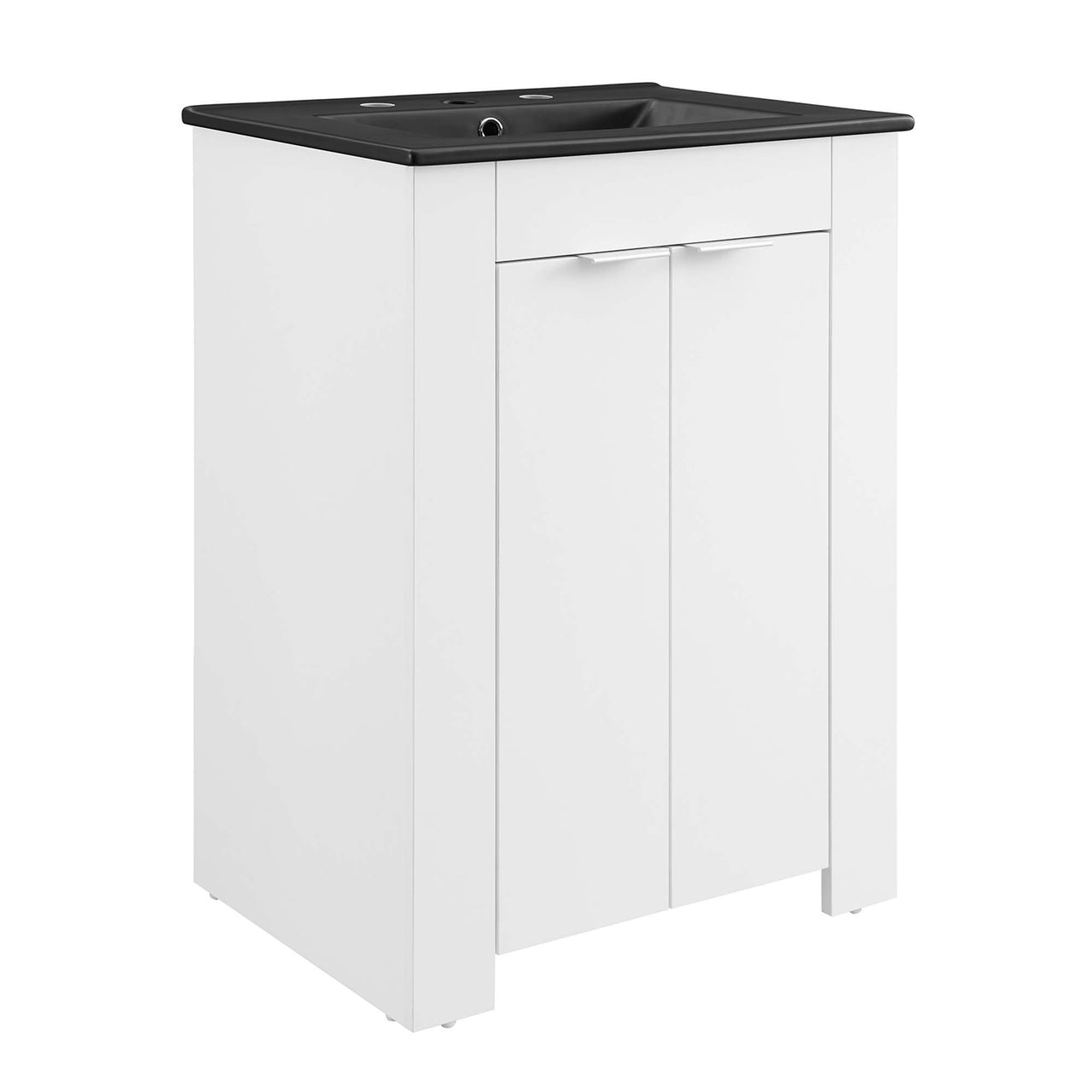 Maveen Vanity Unit, Small, White & Black