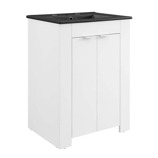 Maveen Vanity Unit, Small, White & Black