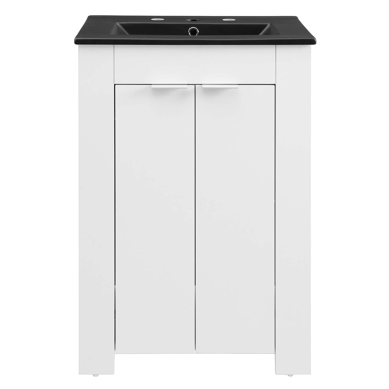 Maveen Vanity Unit, Small, White & Black