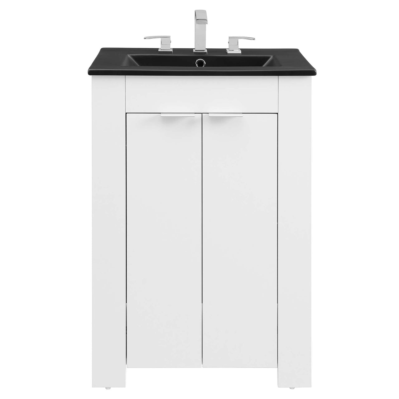 Maveen Vanity Unit, Small, White & Black