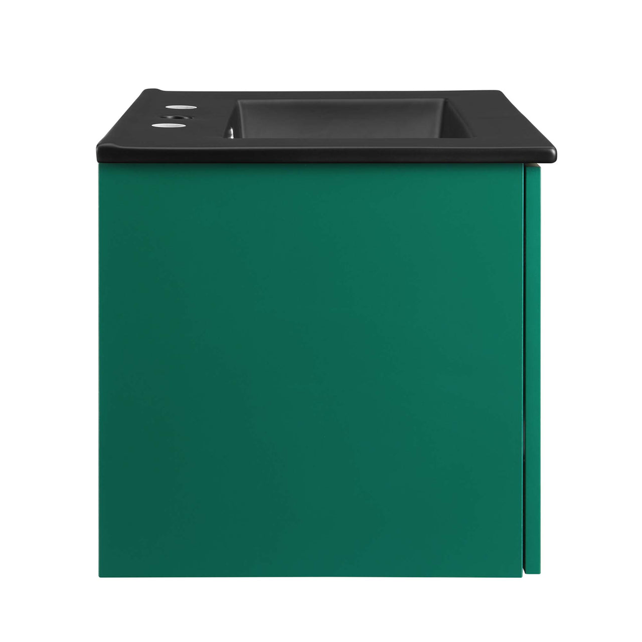 Maveen Floating Vanity Unit, Small, Green & Black
