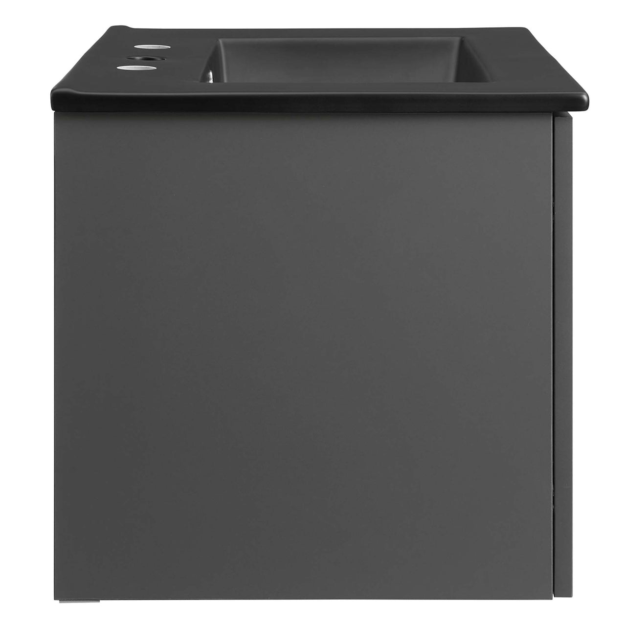 Maveen Floating Vanity Unit, Small, Gray & Black