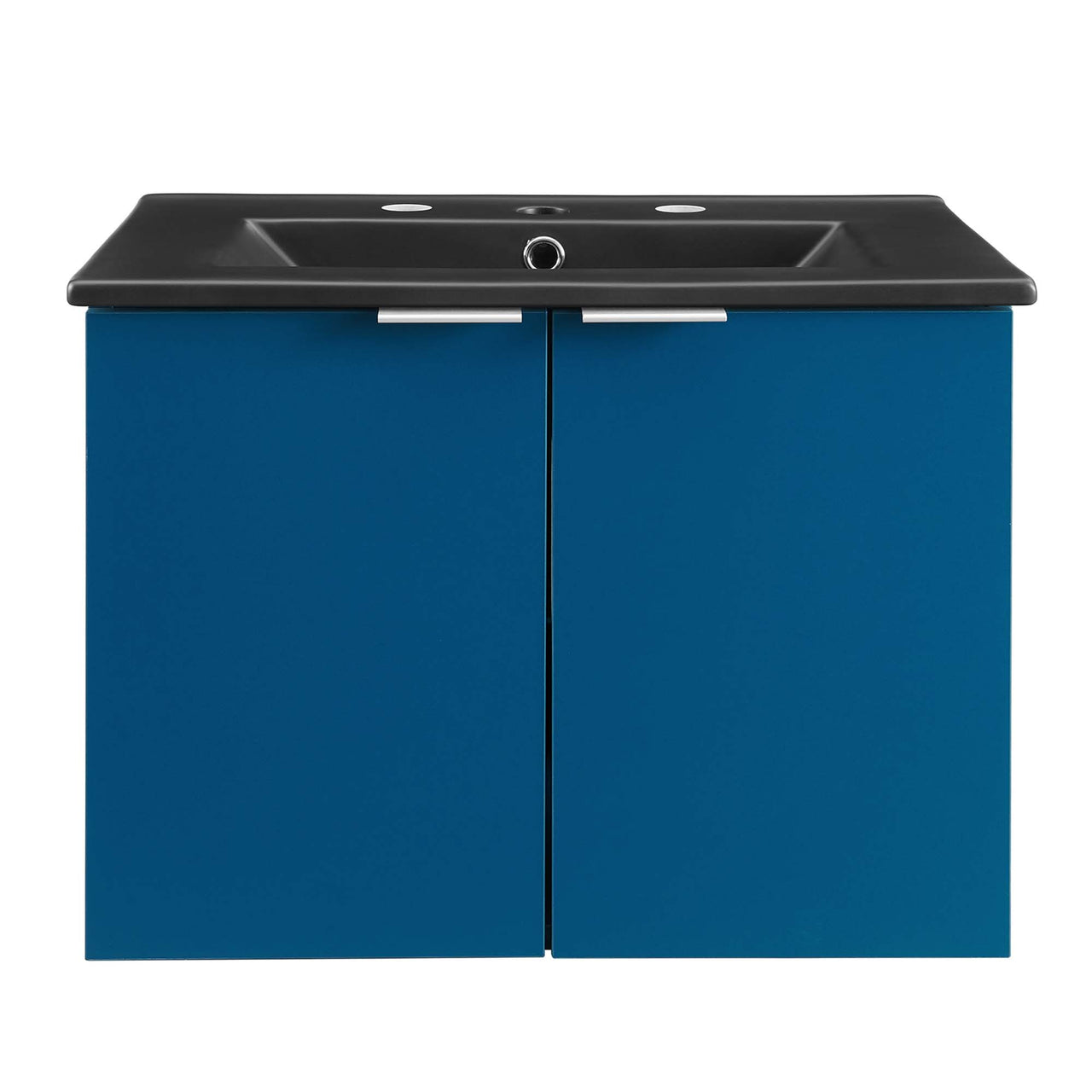 Maveen Floating Vanity Unit, Small, Navy & Black