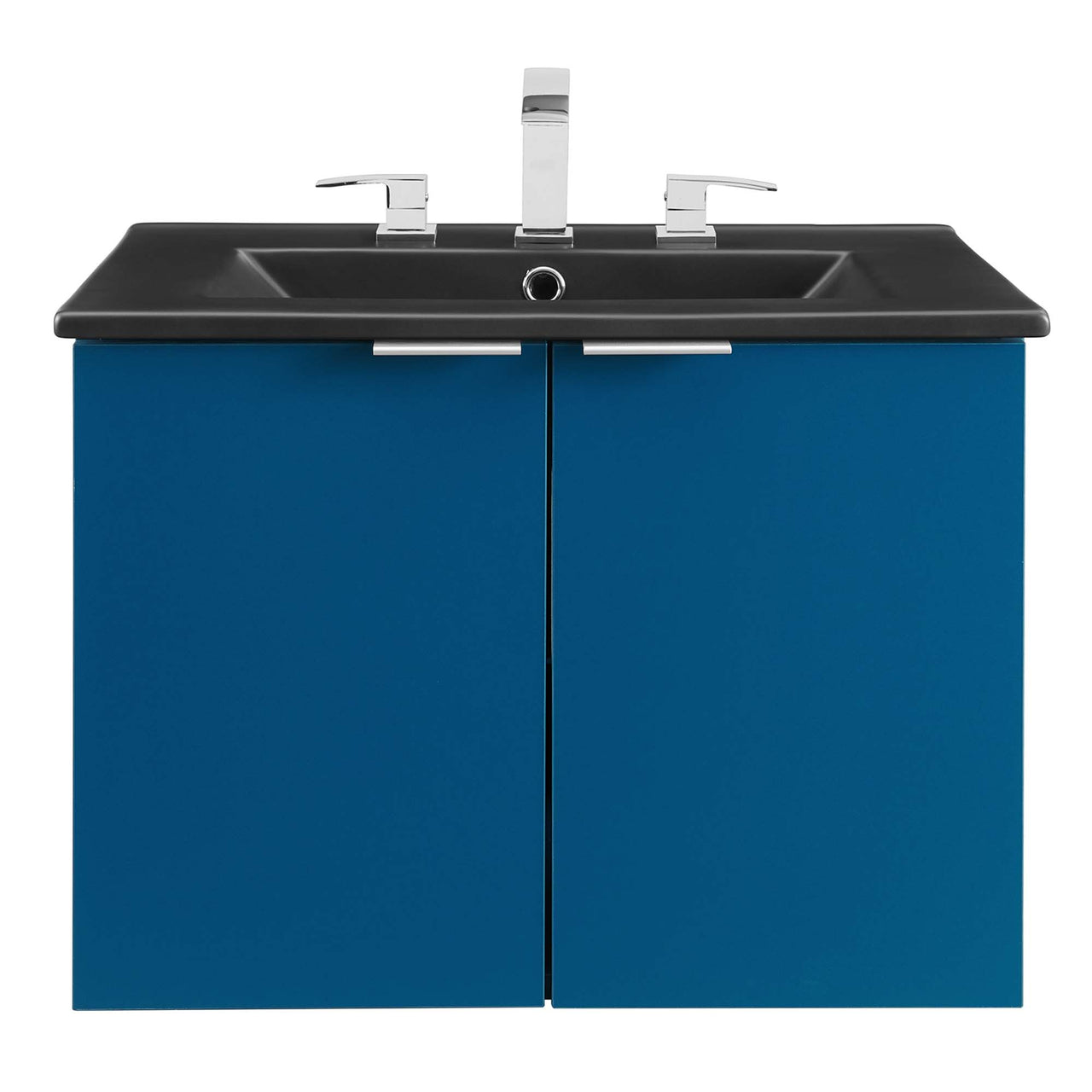 Maveen Floating Vanity Unit, Small, Navy & Black
